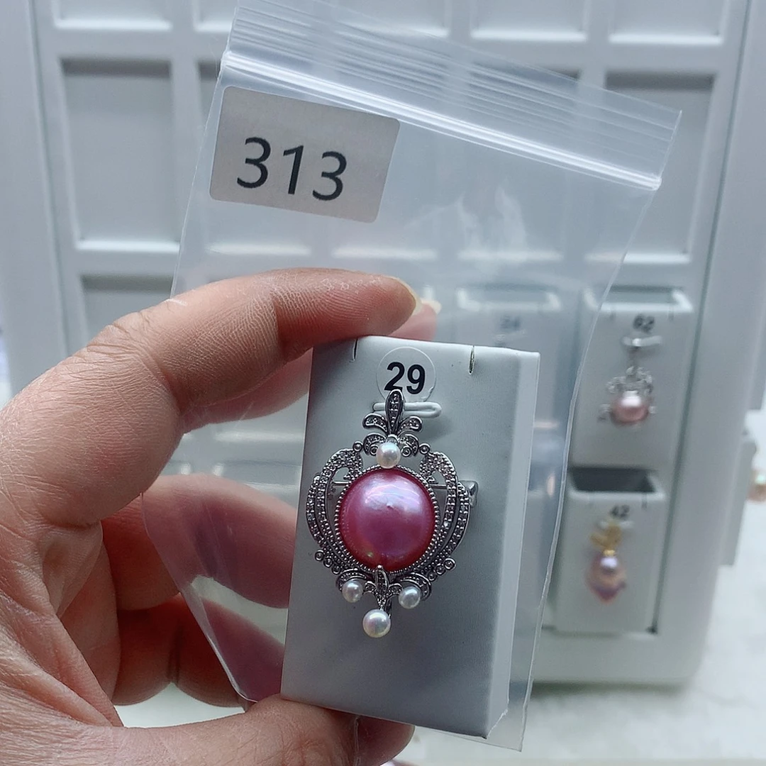 合金淡水珍珠吊坠(不含链)