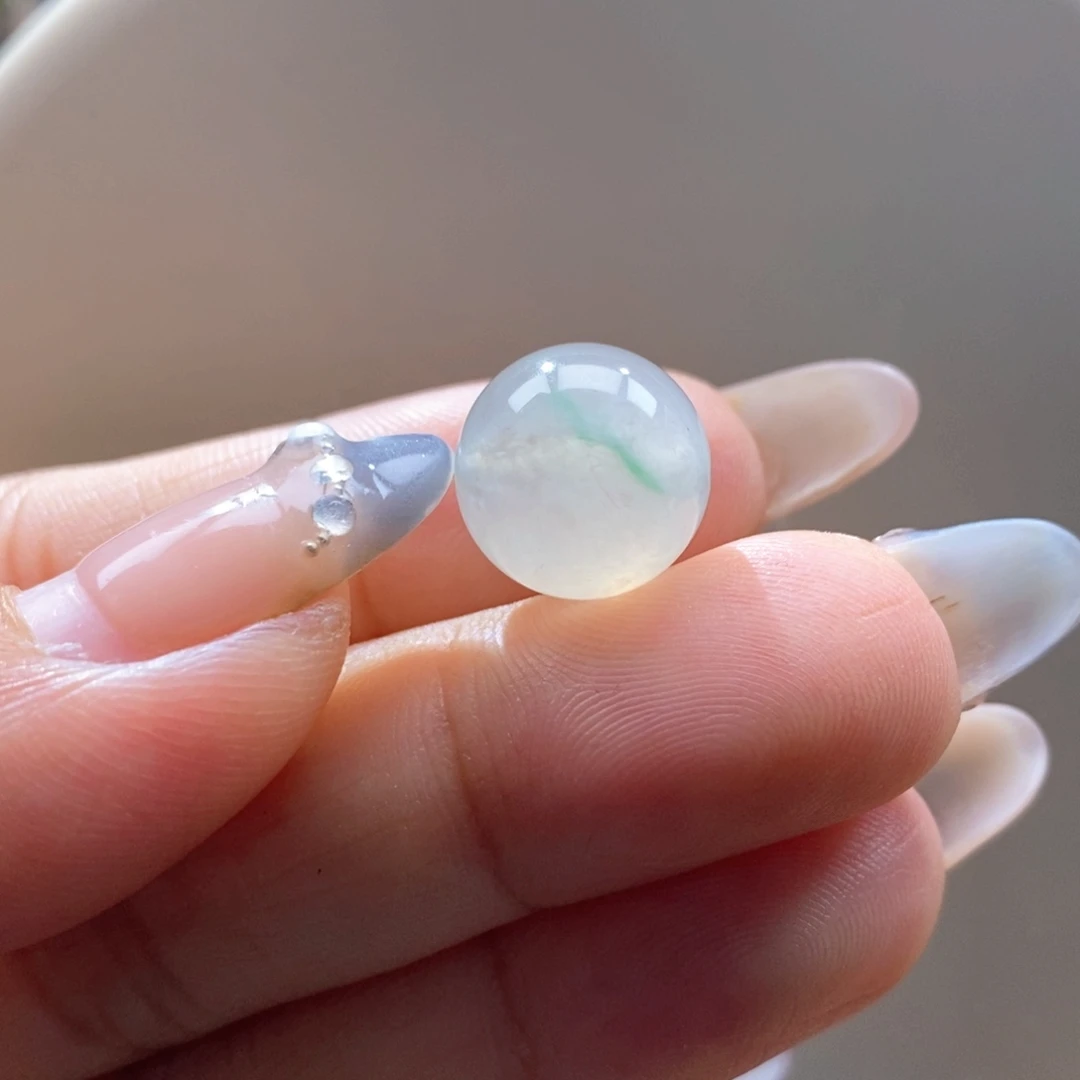 翡翠未镶嵌吊坠(不含链)翡翠冰茶飘色珠卡13