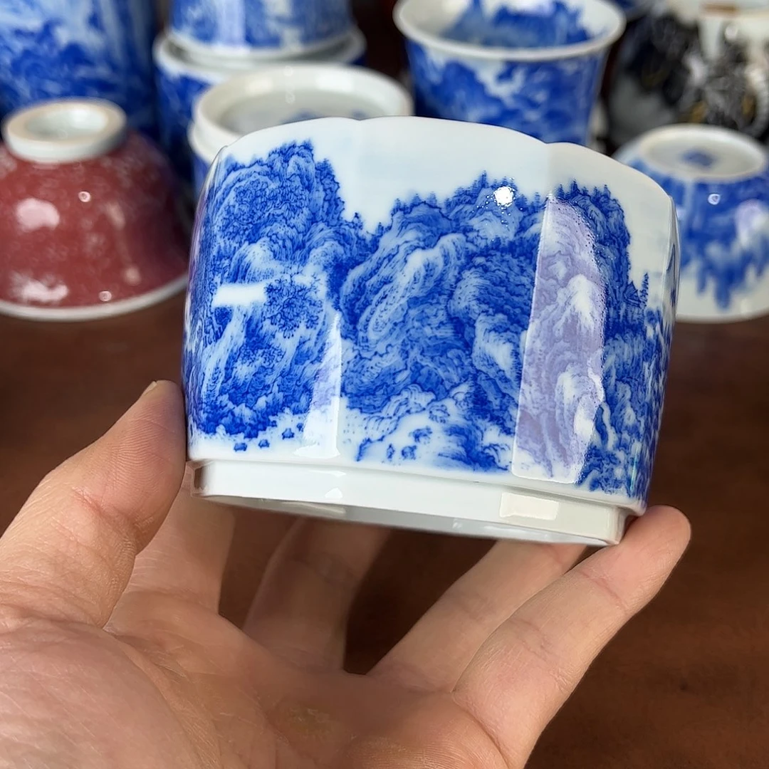 一***迹瓷片景德镇全手工手绘陶瓷