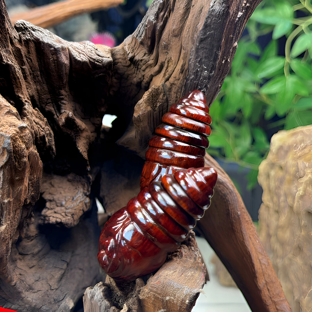 蚕蛹蛹【东南西北】手把件 紫檀木雕刻 活动手