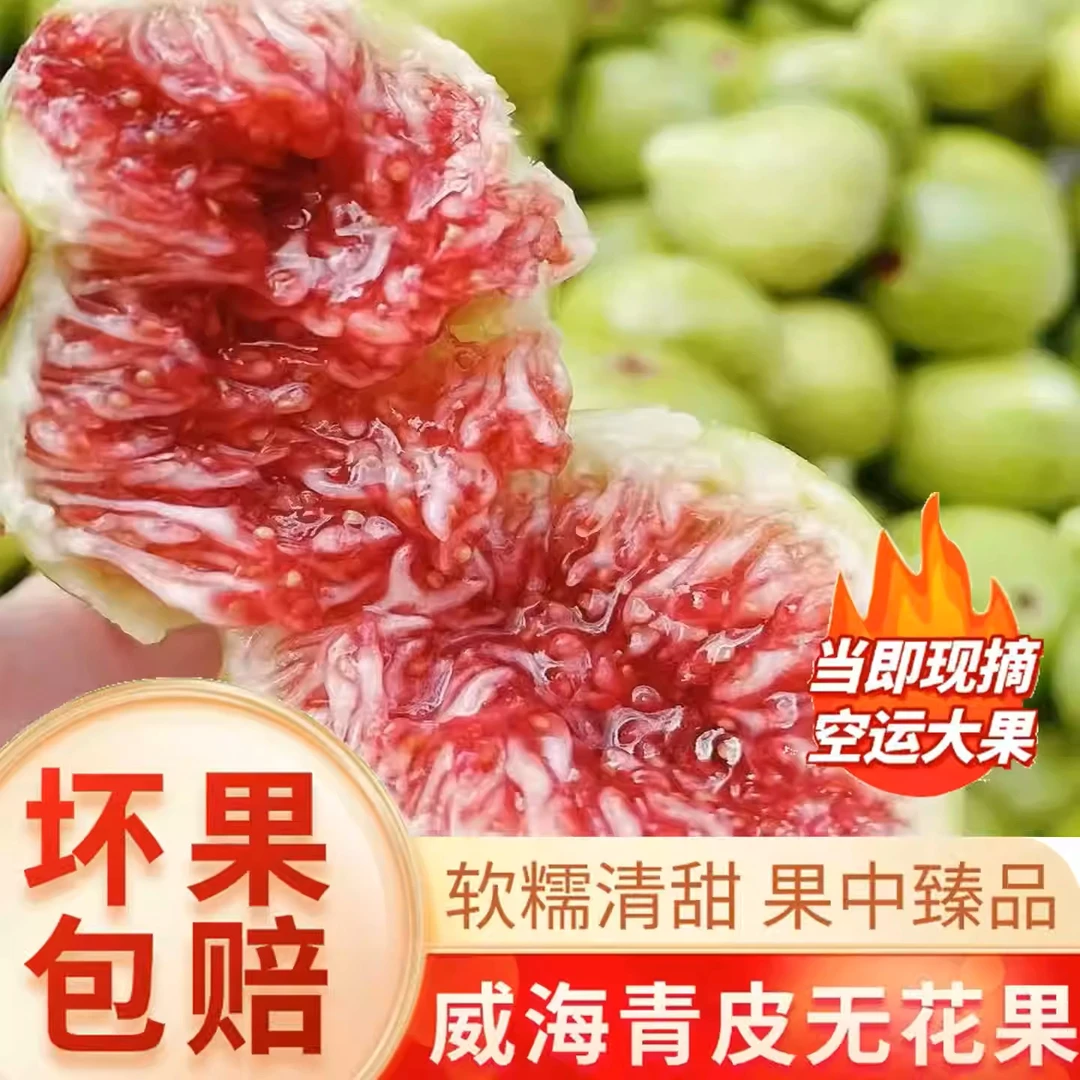 【空运直达】山东威海青皮无花果新鲜应季水果现摘现发