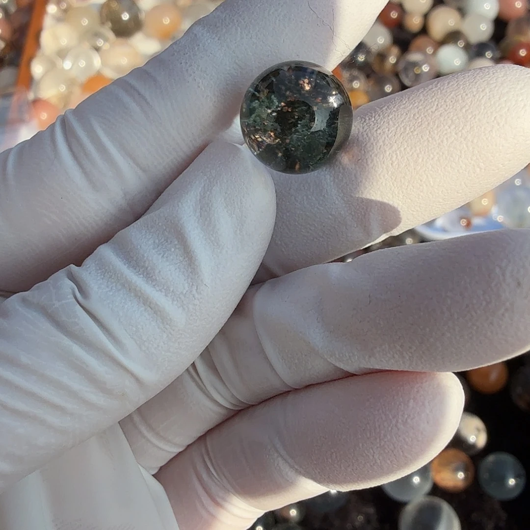 燕***窝水晶珠宝半成品未镶嵌幽灵12mm