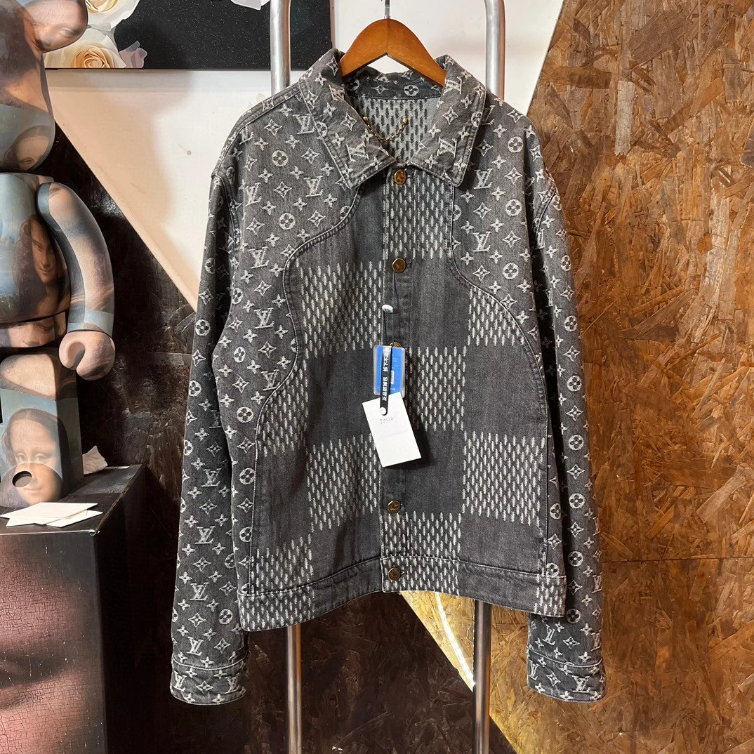 99新 LouisVuitton/路易威登 5 Lv nigo 黑色牛仔外套 q0322