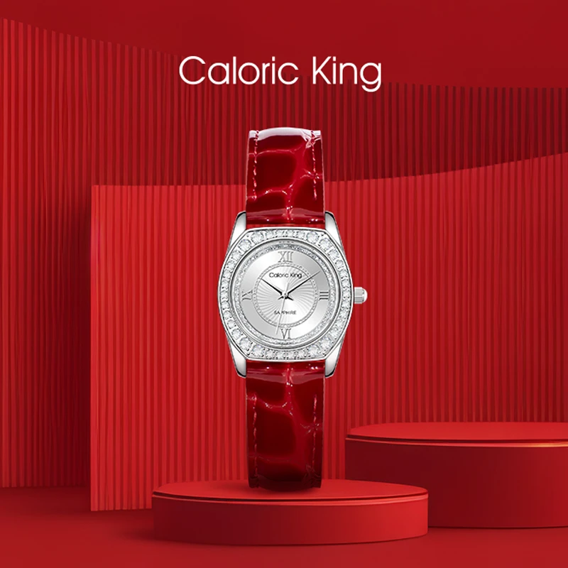 凯卡思Caloric King韶光系列时尚镶钻进口机芯防水手表女士腕表