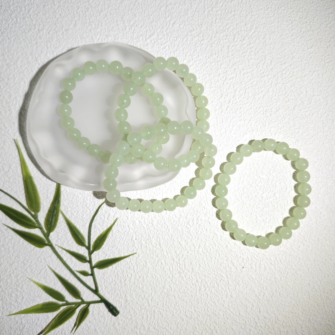 春日珠宝天然玉石古典青提凝珠设计款手串多样性发货拍一发一Q167