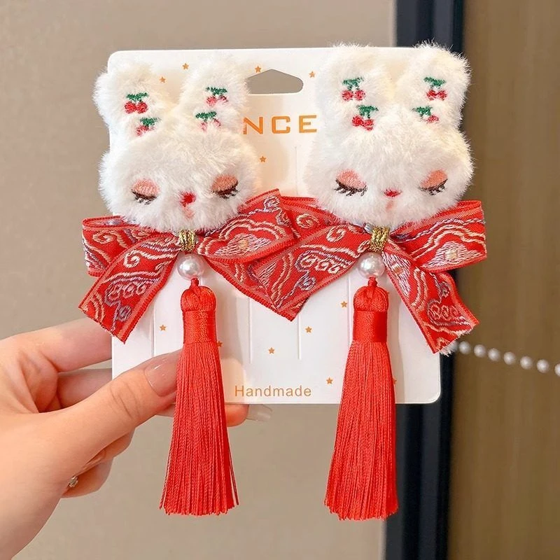 【不打烊持续发货】直四中国风新年可爱宝宝头饰女孩发夹儿童发饰