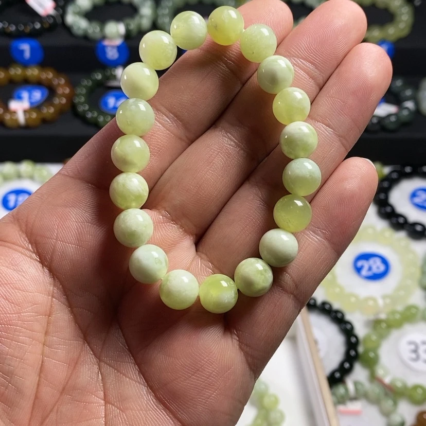 【闪购商品】蛇纹石玉手链未镶嵌‖