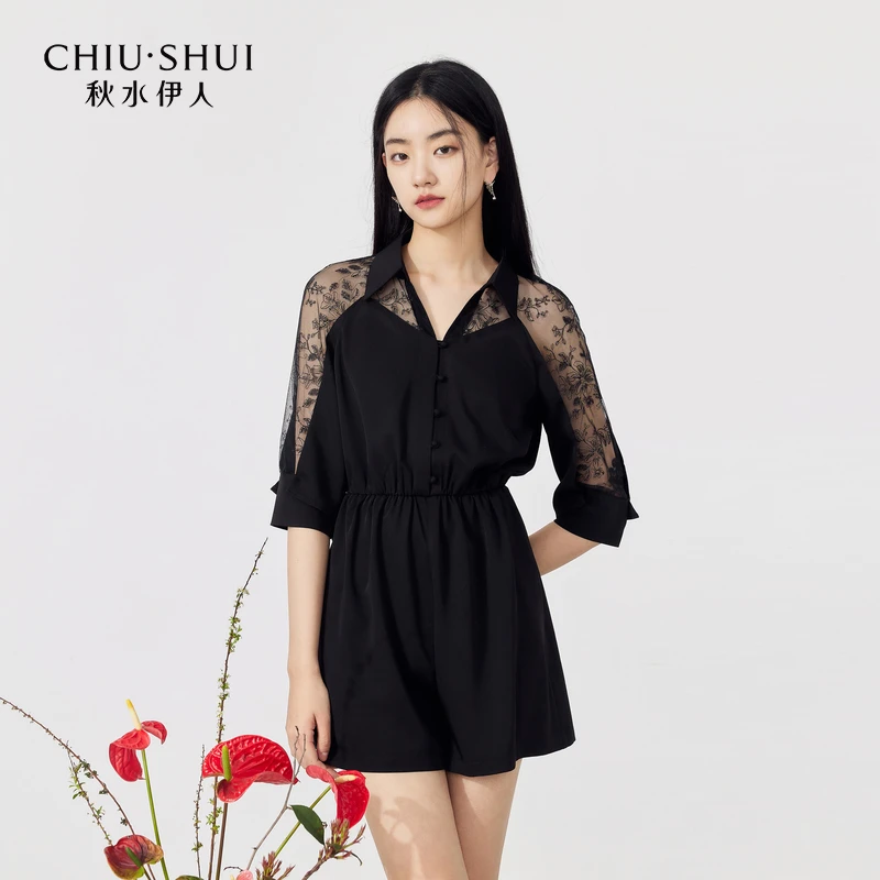 【赵老板】秋水伊人连体短裤女装通勤裤子623204B180310