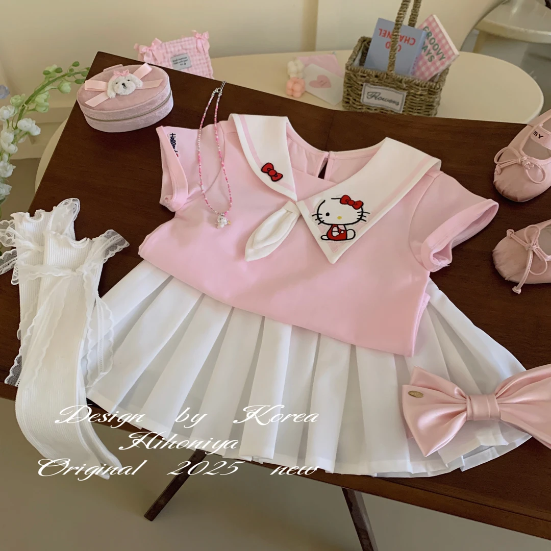 现【Kitty华夫饼】五Hihoniya~2025春季欧若风宝宝款可爱风韩版套装