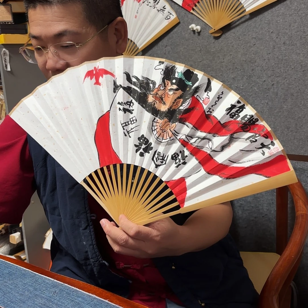 书法手写手绘作品9.5寸玉竹钟馗