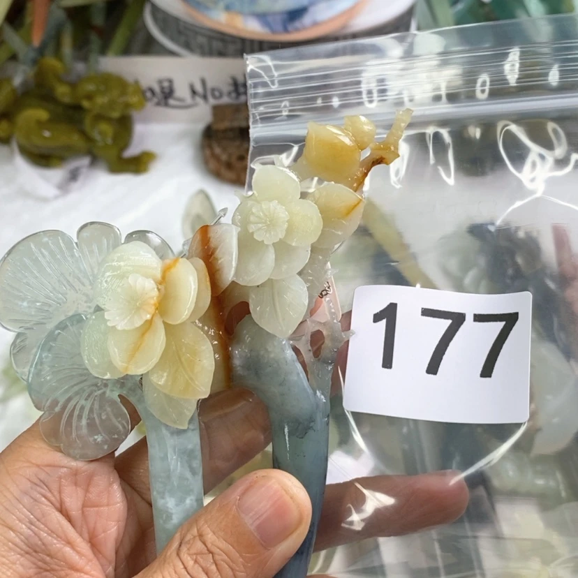 【闪购商品】岫玉发饰未镶嵌?****࿐