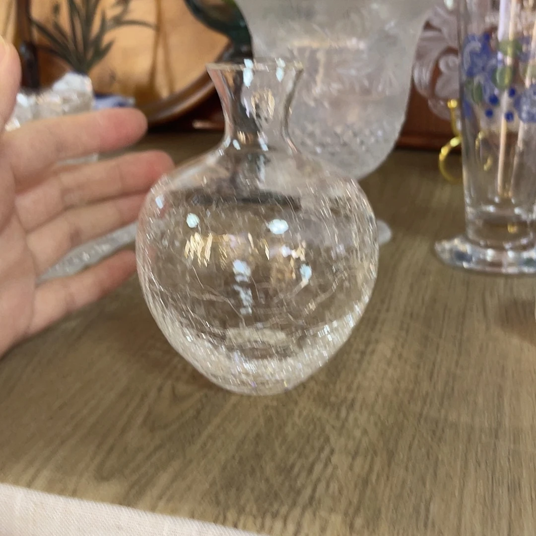 琉璃冰裂圆滚滚花器39