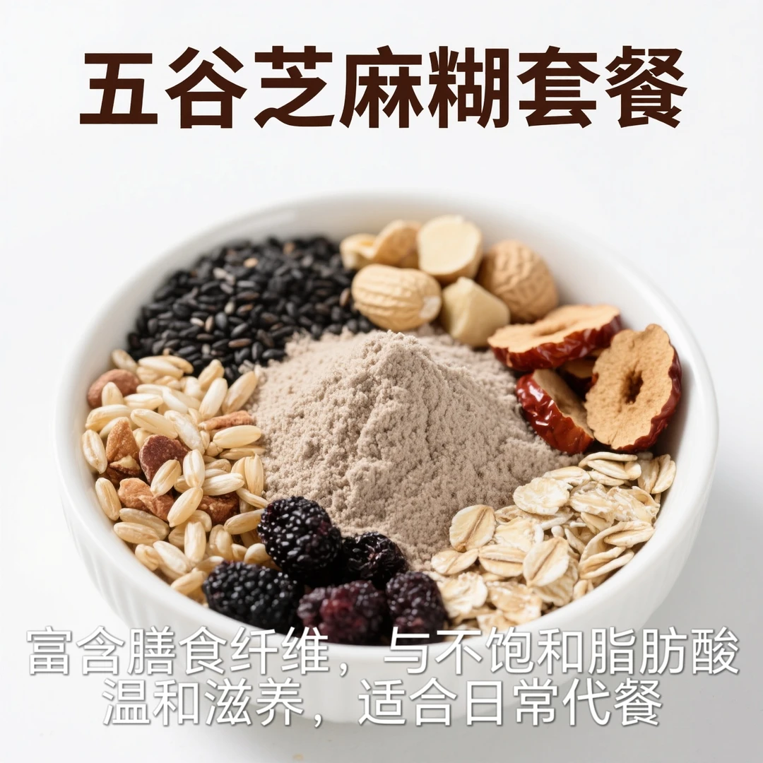 【五谷黑芝麻糊】富含膳食纤维 不饱和脂肪酸，温和滋养适合日常代餐