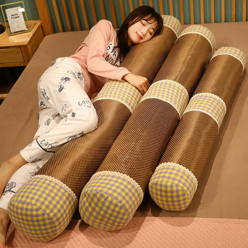 竹夫人抱枕圆柱夏季卧室清凉透气床上女生睡觉侧睡夹脚长条枕可拆