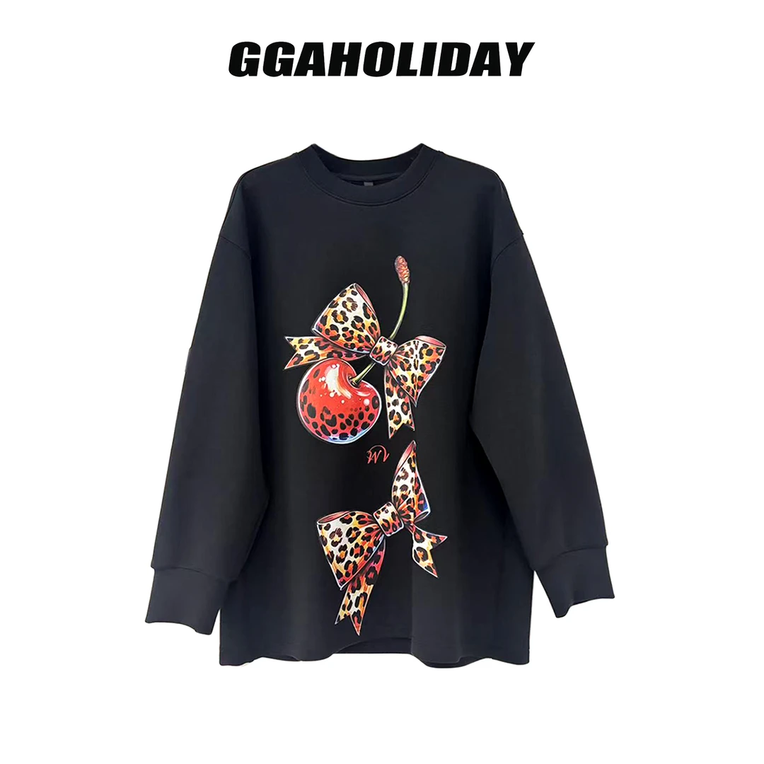 【上新】GGAHOLIDAY时尚休闲潮流宽松印花重工秋冬长袖卫衣-154234