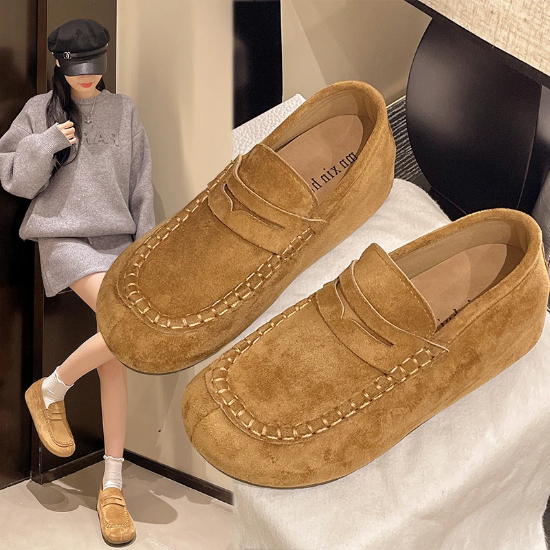 2025秋季新款复古港风内增高软底舒适乐单鞋复古软底韩版女鞋