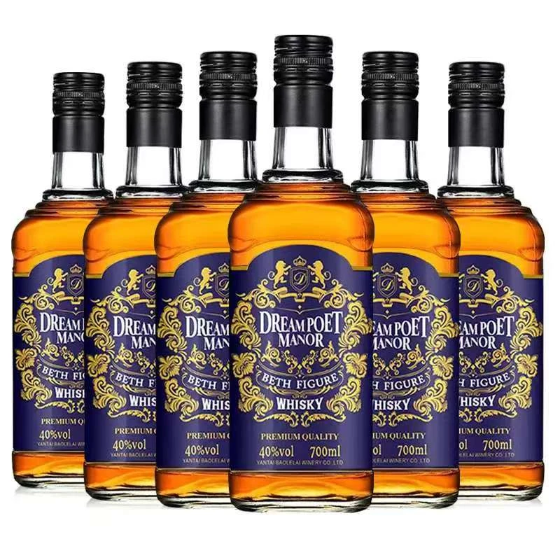 （到手6瓶）洋酒贝斯图威士忌700毫升40度洋酒酒吧聚会微醺节日送礼