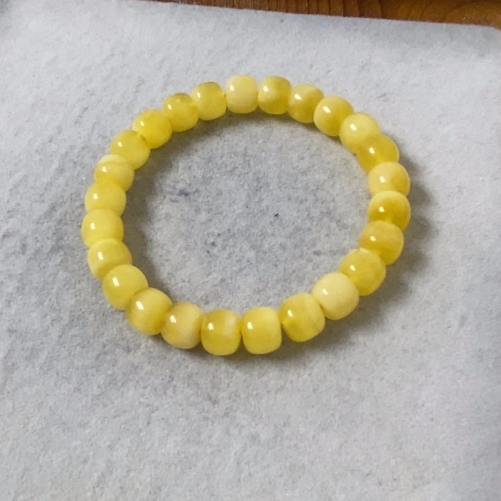 蜜蜡裸石未镶嵌串