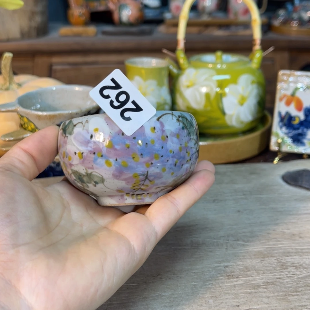 壶素浅陶瓷手工手绘
