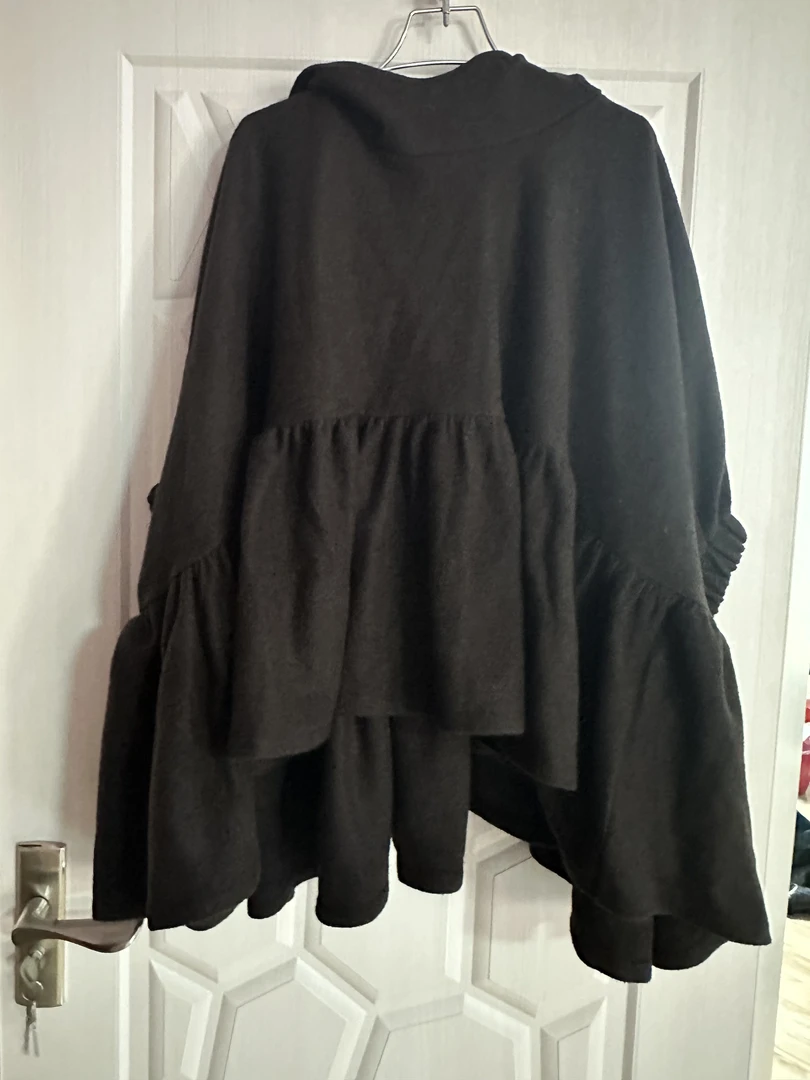 个性设计师款黑咖色娃娃款休闲宽松外套