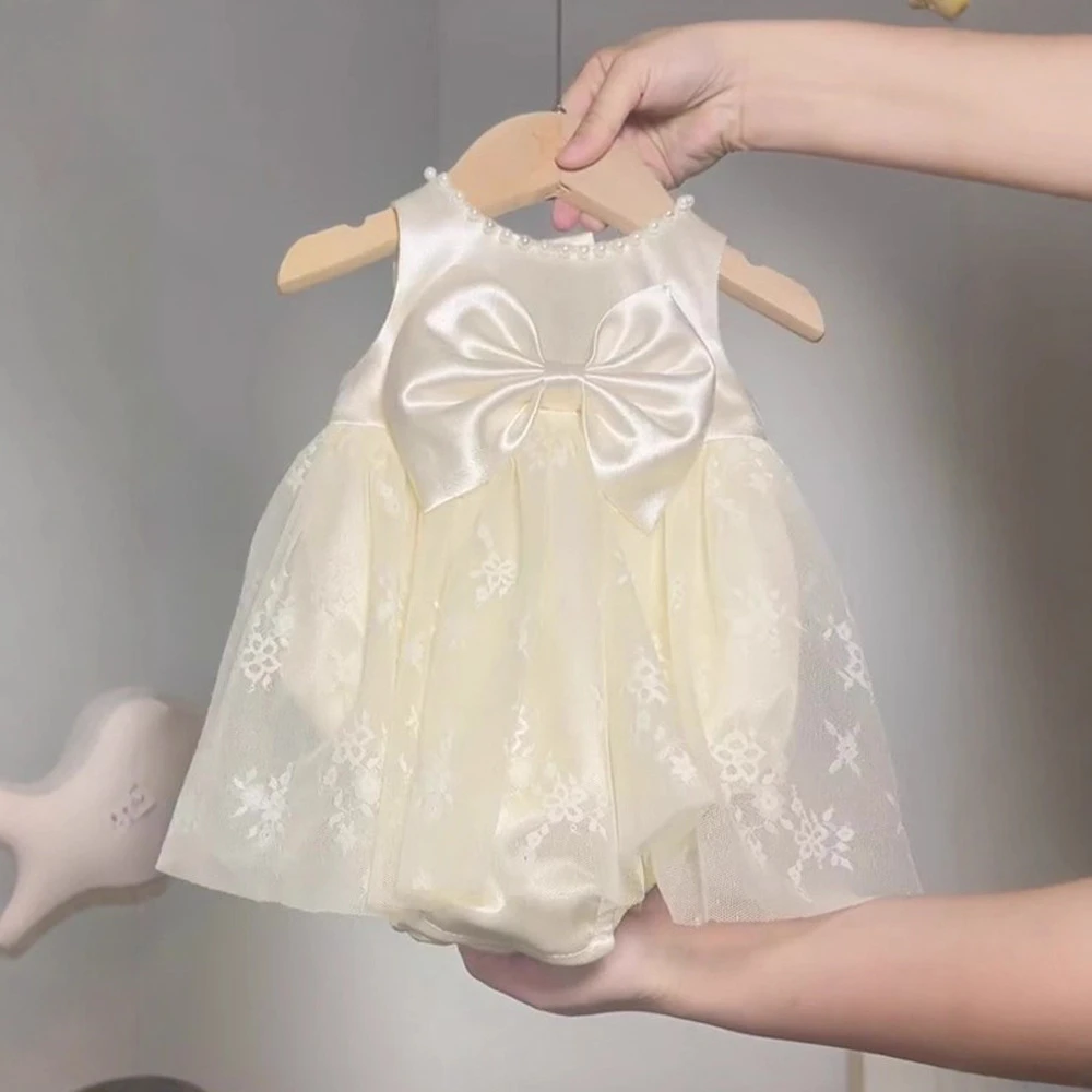 女宝宝周岁宴儿童礼服高端洋气抓周连衣裙女宝生日公主裙新款女童