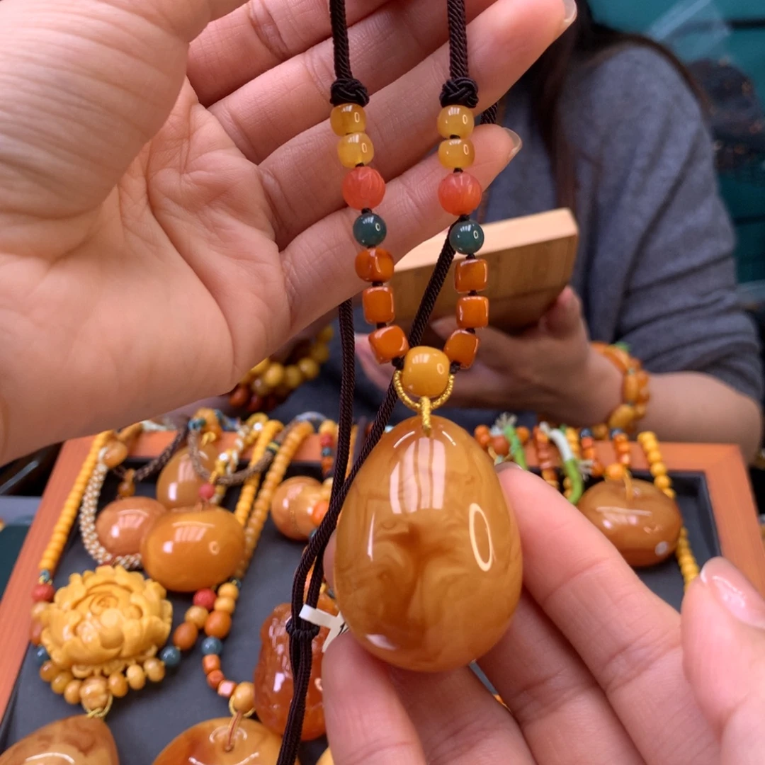 蜜蜡未镶嵌颈饰天然