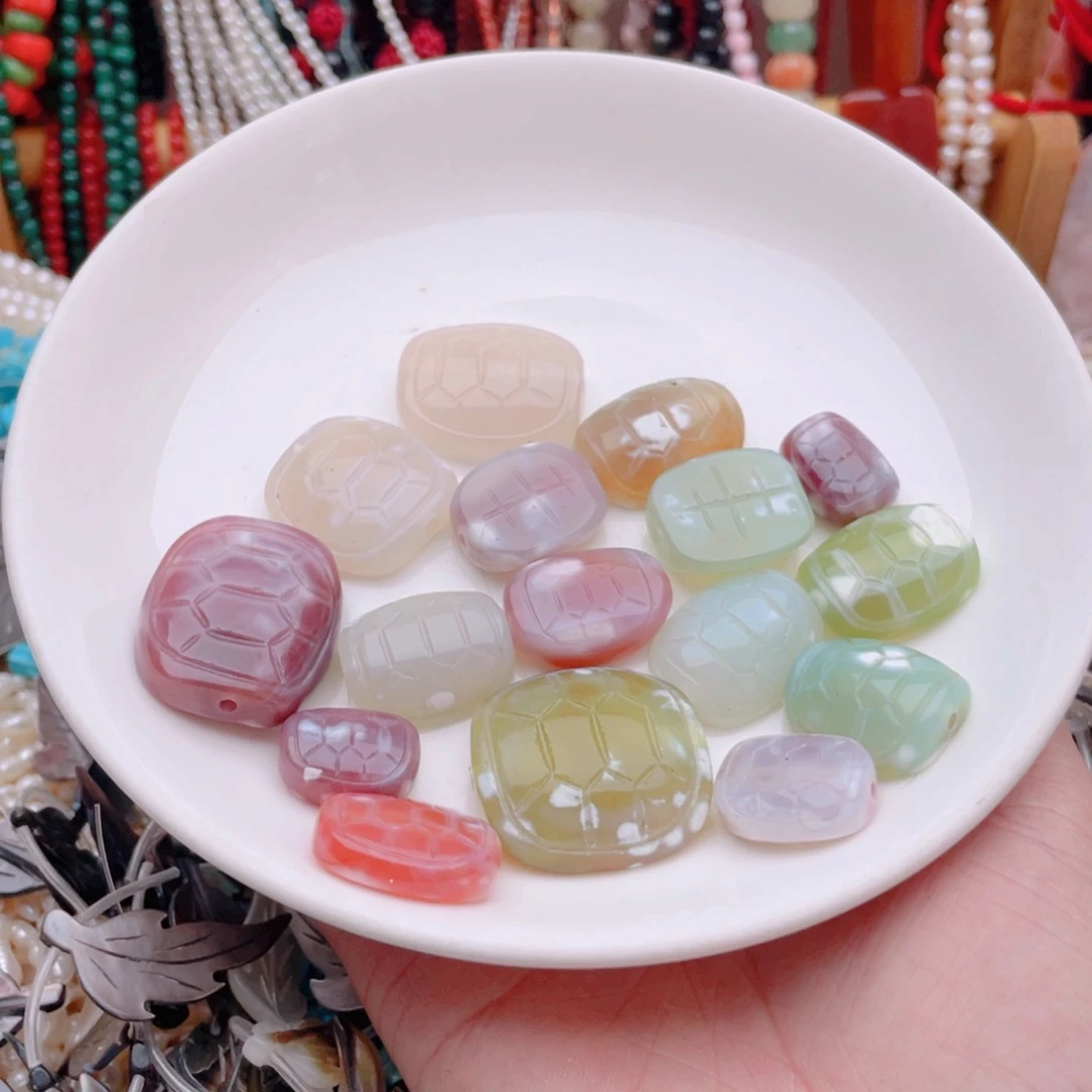 未镶嵌玛瑙/玉髓珠宝奇石玛瑙小乌龟富甲一方3颗随机发