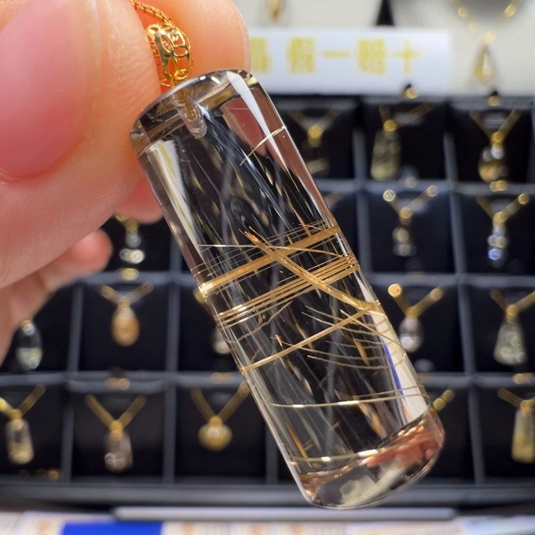 水晶18K金镶嵌颈饰