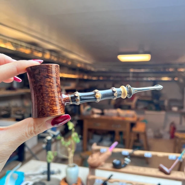 焦师傅新工艺紫竹锤子石楠木烟斗