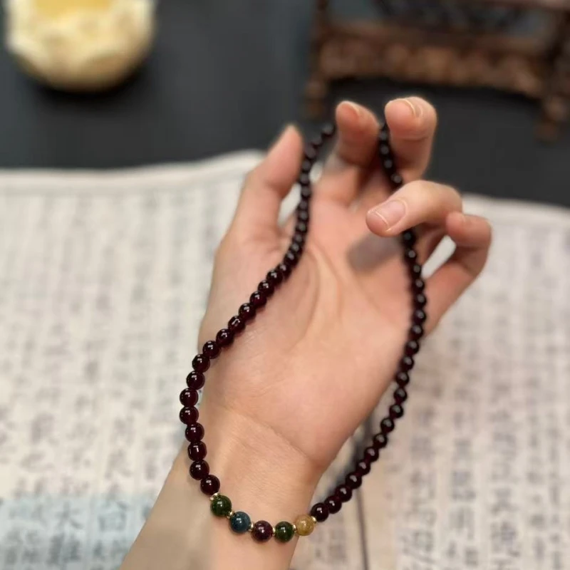 MK981石榴石双圈精美手串