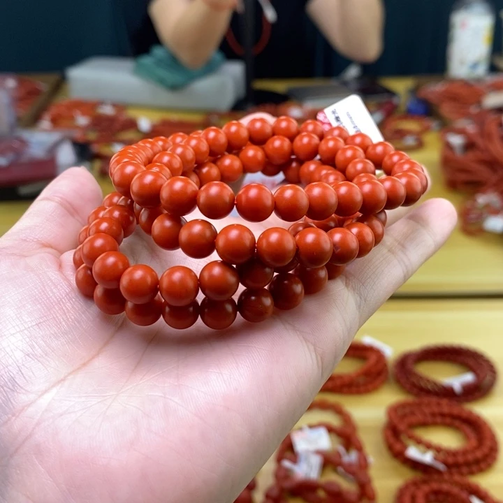 南红玛瑙未镶嵌8mm多圈 多样性发一