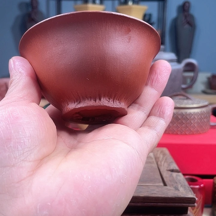茶杯紫砂全手工紫砂莲蓬杯微瑕
