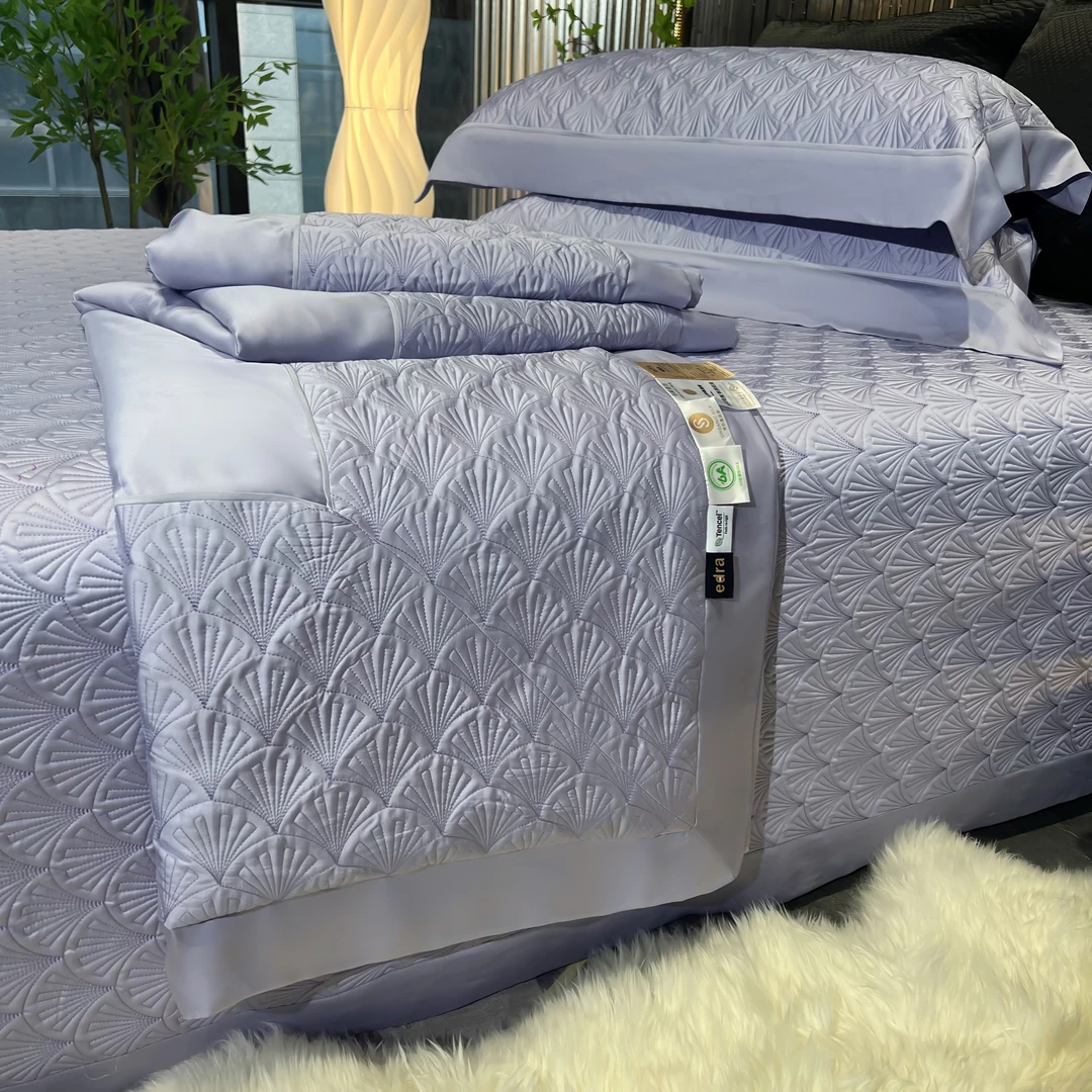 HMJ【夏季单品】桑蚕丝手工拉丝进口天丝3D绗缝夏凉被或床盖软凉席