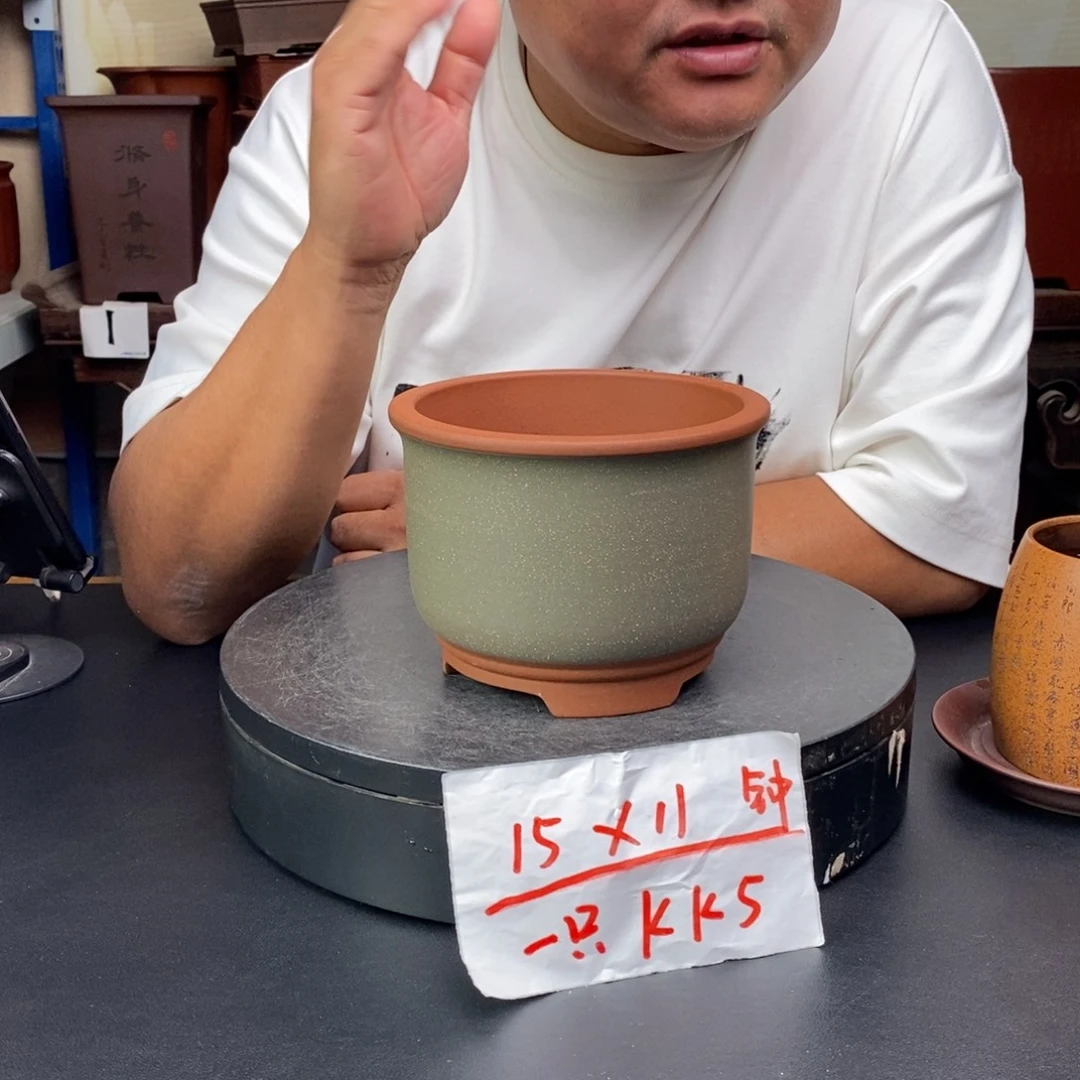 紫砂花盆货号一只K5