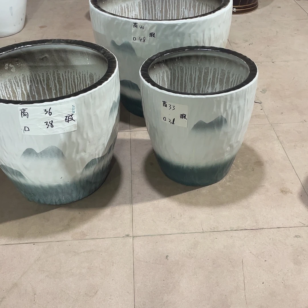 大山水画套三搭配托盘微瑕