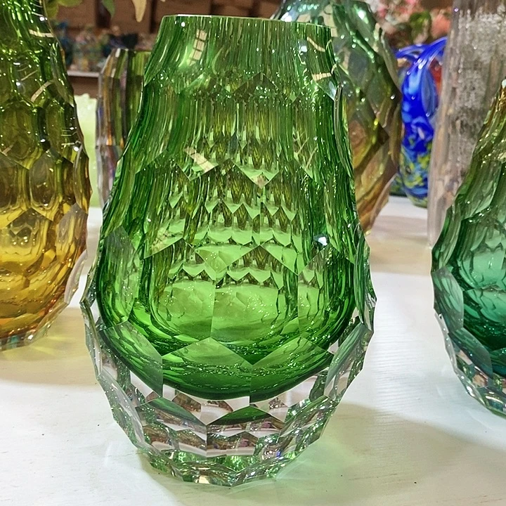 水晶花瓶高22厘米口径6厘米