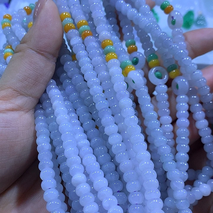 翡翠未镶嵌颈饰天然翡翠A货珠链多样性发货发其一