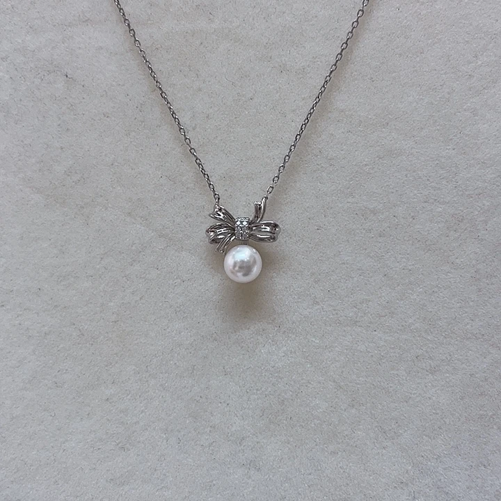 银S925镶嵌套链海水珍珠