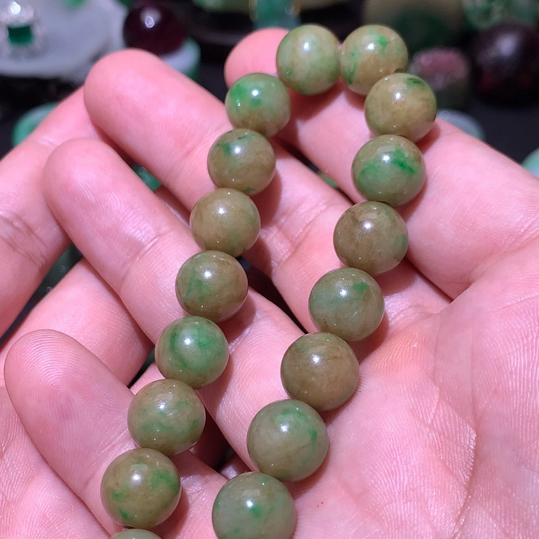 翡翠未镶嵌颈饰翡翠1.1佛珠手串