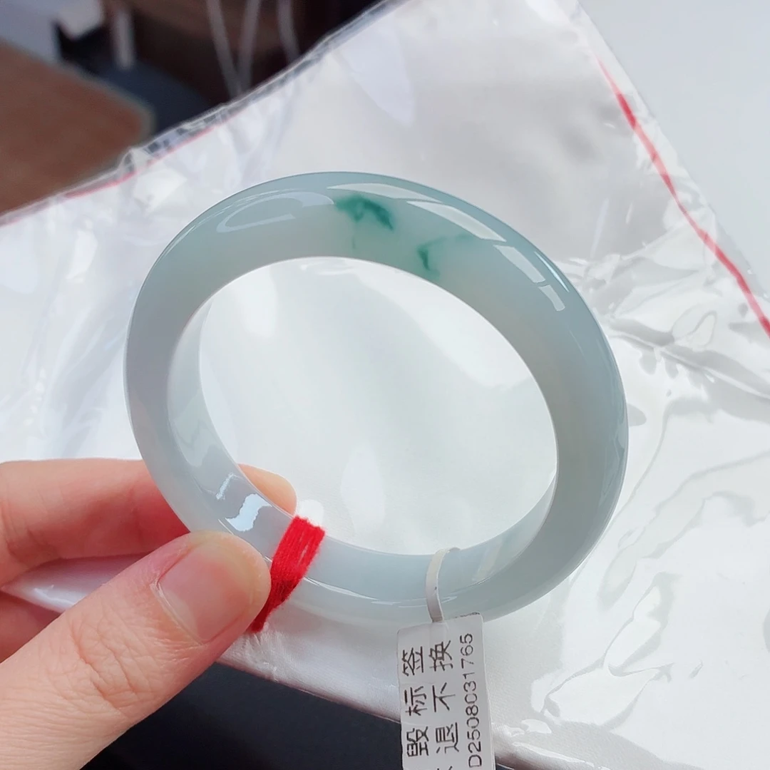 翡翠未镶嵌手镯25号-55圈口