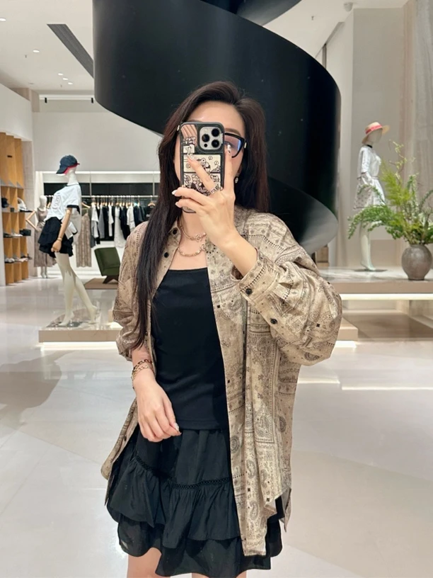 ANNENONO设计师品牌 小众新款 度假风防晒长袖衬衫