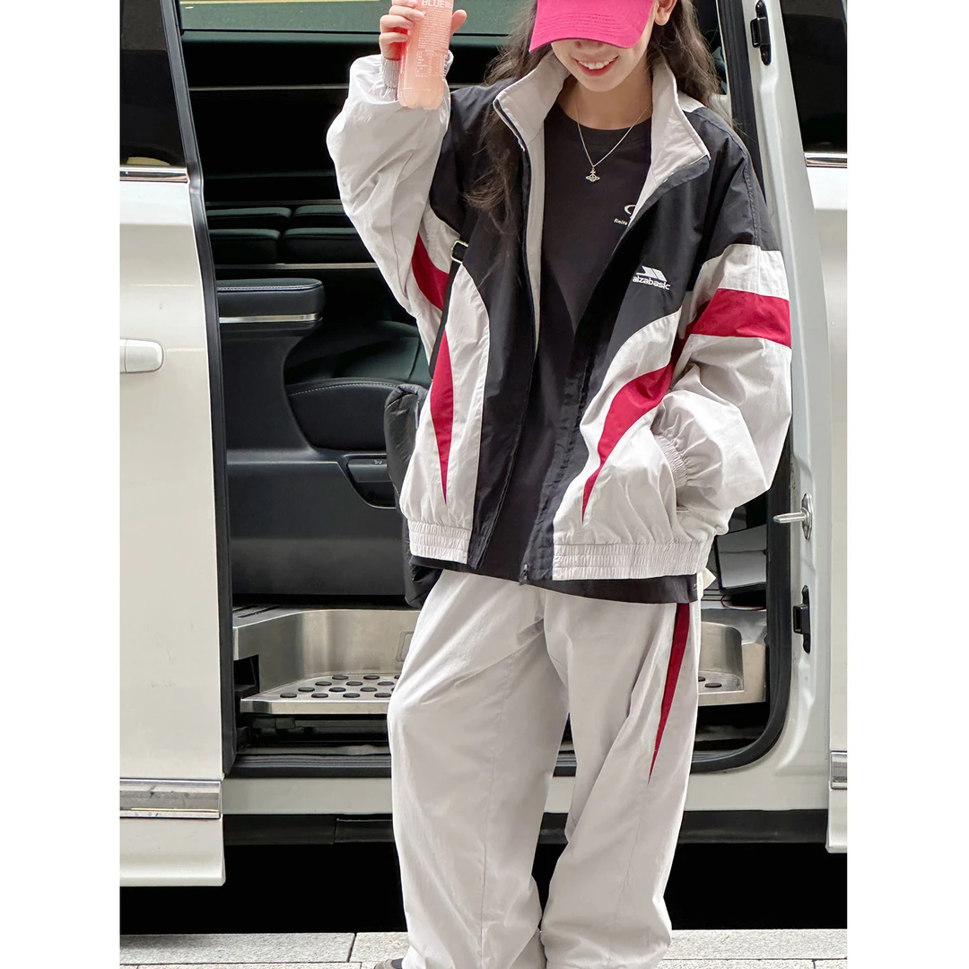 K29666孙小美潮酷女童冲锋衣套装2025秋装新款儿童运动休闲两件套