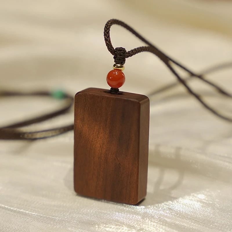 雷枣 手工打磨平安无事牌（小）3.6x2.4cm