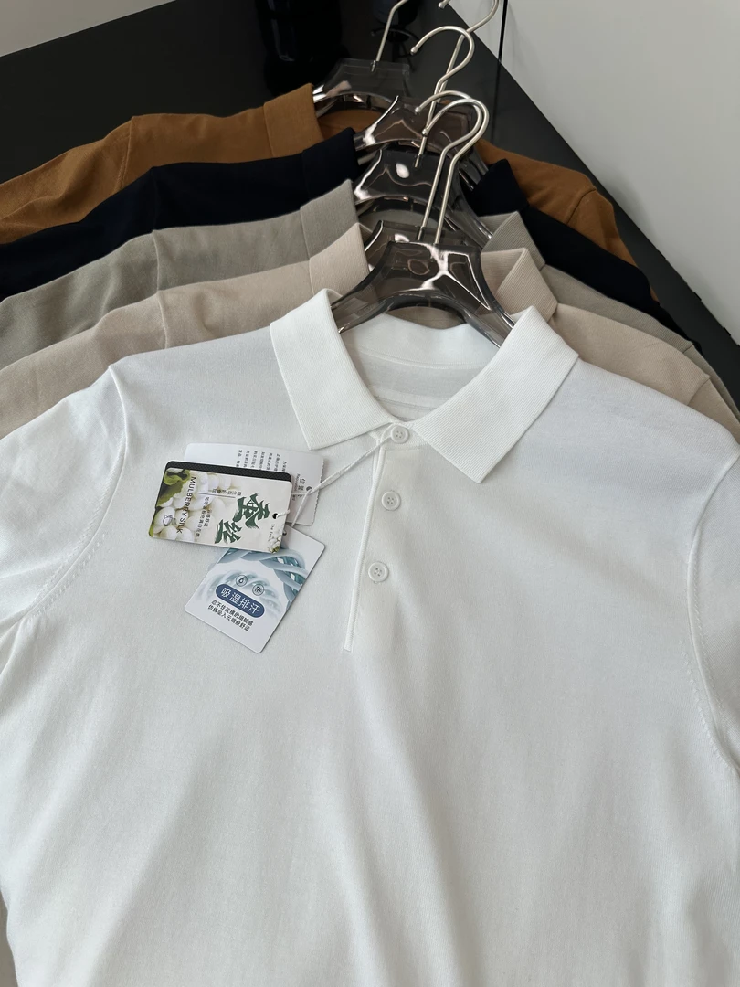 桑蚕丝莱赛尔夏季短袖针织男士Polo衫男士修身透气男装休闲A5568