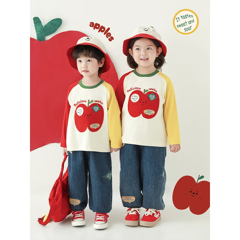 【25年春一波】男童宝宝舒适休闲时尚苹果达人系列T恤GN5731