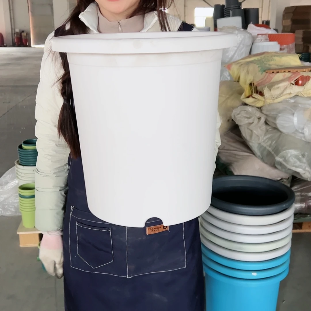 树脂瑕疵四季盆7#白色6个无托