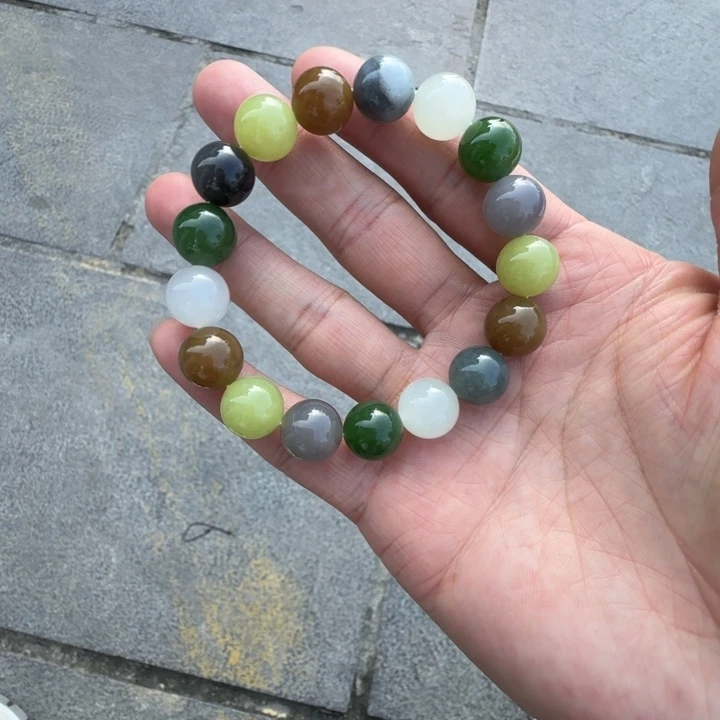 和田玉未镶嵌手链特色收藏级多宝