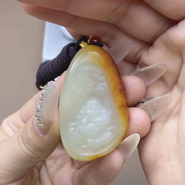 和田玉挂件未镶嵌白***！G