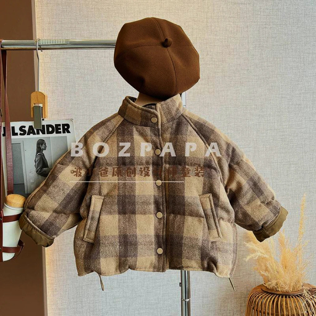 现货【乳酪可颂】羽绒服2024新款冬季保暖轻薄款时髦男宝羽绒服外套
