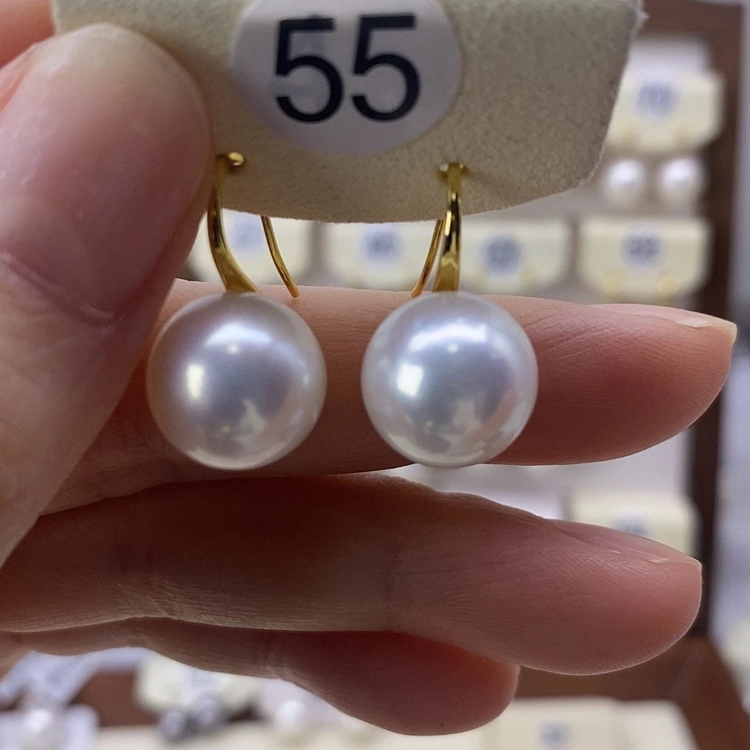 淡水珍珠耳饰银S925镶嵌